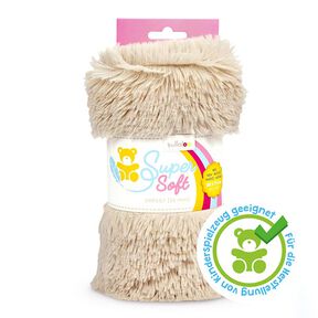 Peluche à poils longs SHAGGY [1 M X 0,75 M | Flor: 20 MM] - beige clair  | Kullaloo, 