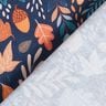 Tissu de décoration Semi-panama feuilles d’automne – bleu marine,  thumbnail number 4