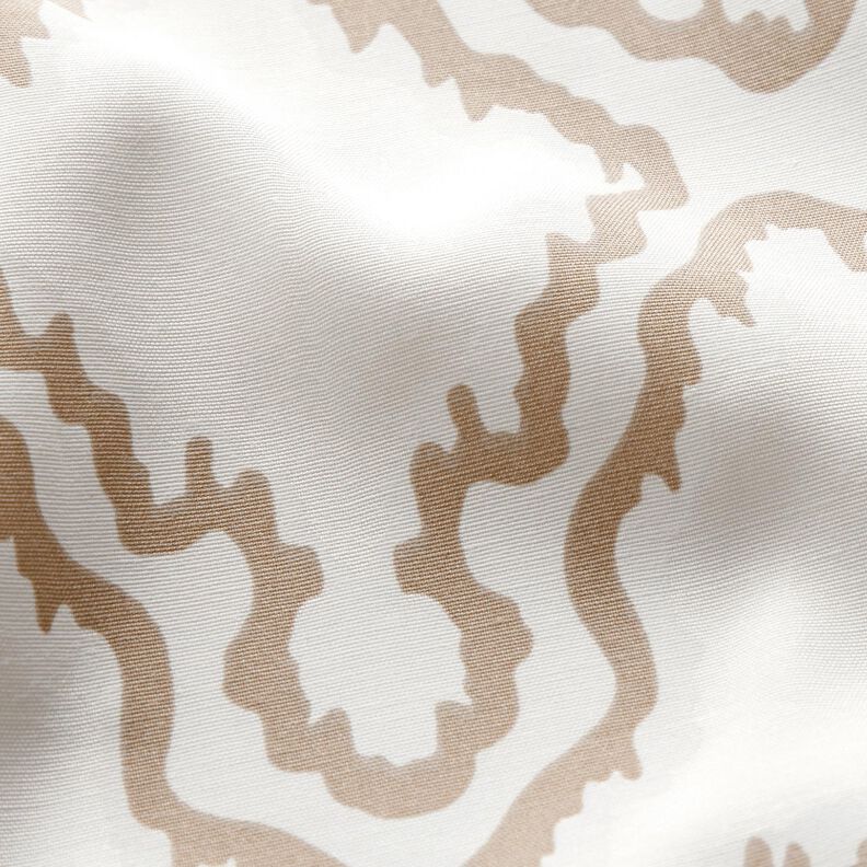 Tissu en coton avec zigzags – beige/beige foncé,  image number 3