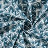 Tissu en coton Cretonne Feuilles abstraites – bleu océan/ivoire,  thumbnail number 3