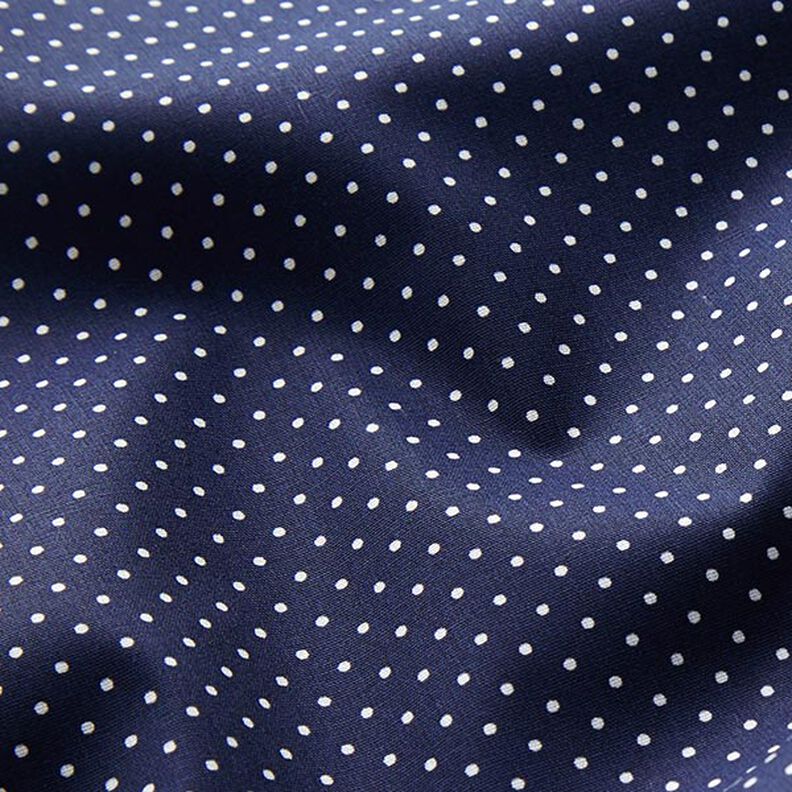 Coton enduit petits pois – bleu nuit,  image number 3