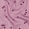 Jersey côtelé Cœurs éparpillés | Poppy Fabrics – violet pastel/merlot,  thumbnail number 2