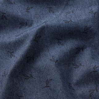 Jean stretch Branches avec feuilles – bleu marine, 