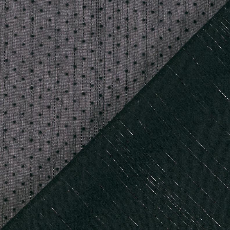 Mousseline Rayures et pois pailletés – noir,  image number 4