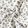 Tissu double gaze de coton Grand motif léopard – ivoire/gris foncé,  thumbnail number 3