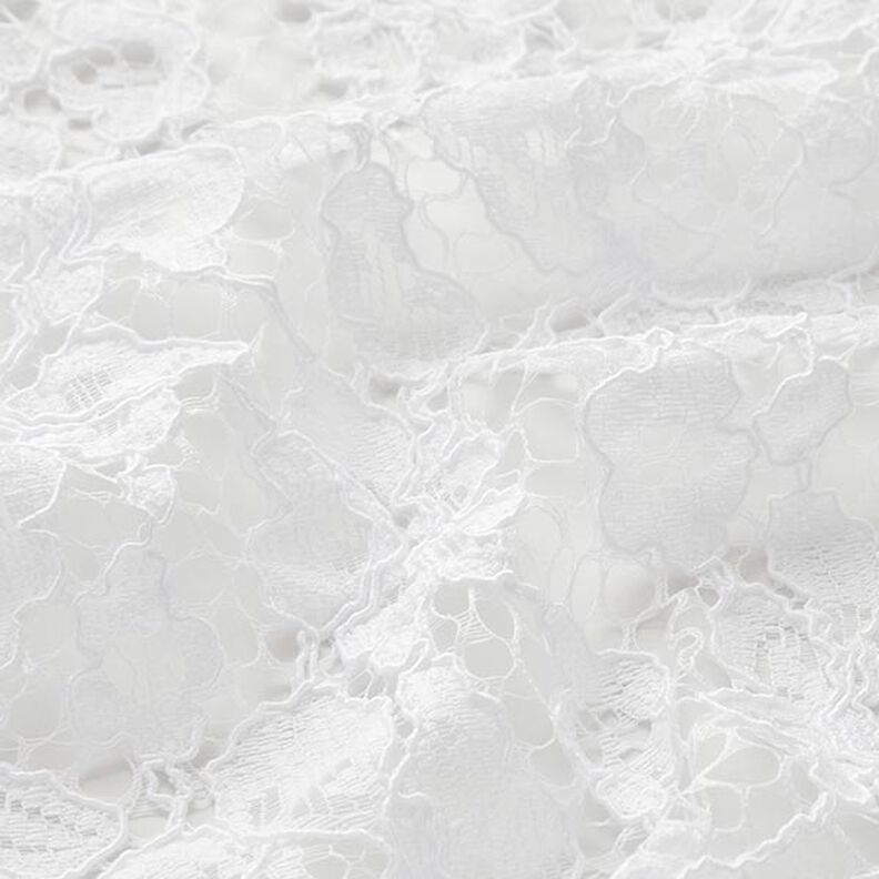 Dentelle bordée de fleurs – blanc,  image number 3