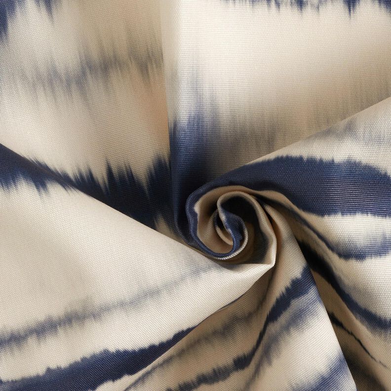 Tissu d’extérieur Canvas batik – sable/bleu nuit,  image number 4