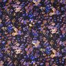 Tissu viscose Cupro avec fleurs à l'aquarelle – noir/lilas bleu,  thumbnail number 1