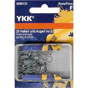 Crochets et œillets pour robes 2 – argent | YKK, 