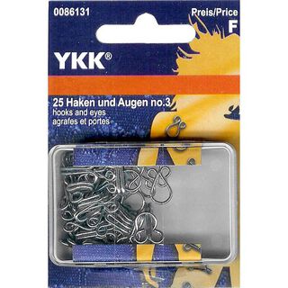 Crochets et œillets pour robes 2 – argent | YKK, 