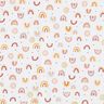 Tissu en coton Cretonne Petits arcs-en-ciel – blanc/moutarde,  thumbnail number 1