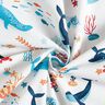 Tissu en coton Cretonne Animaux sous-marins – blanc/bleu aqua,  thumbnail number 3