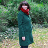 Tissu en polyester recyclé pour manteau – vert sapin,  thumbnail number 4