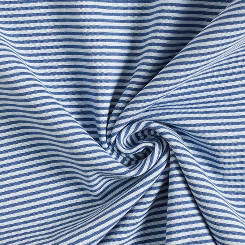 Bord-côtes tubulaire, fines rayures – bleu jean/bleu clair,  image number 3