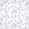 Voile crinkle à fleurs et motif léopard – blanc/noir,  thumbnail number 1