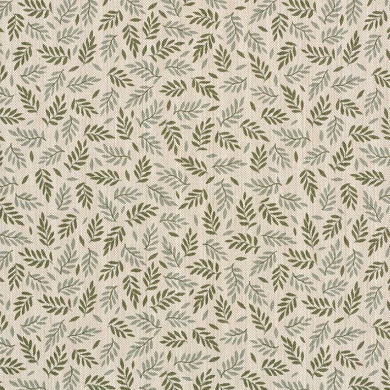 Tissu de décoration Semi-panama Feuilles délicates – nature, image number 1