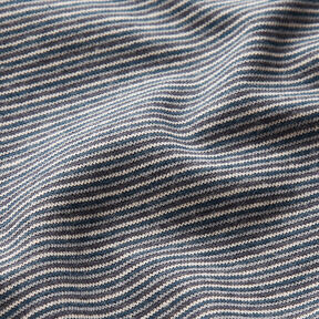 Bordures Tissu tubulaire à fines rayures – bleu océan/argent, 