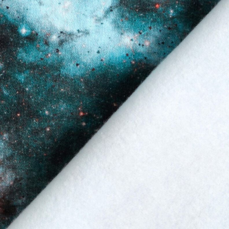 Sweatshirt gratté univers Impression numérique – bleu glacier/noir,  image number 4