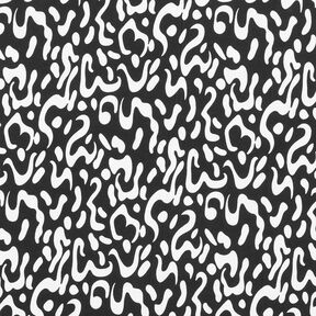 Jersey viscose Motif léopard abstrait – noir/blanc, 