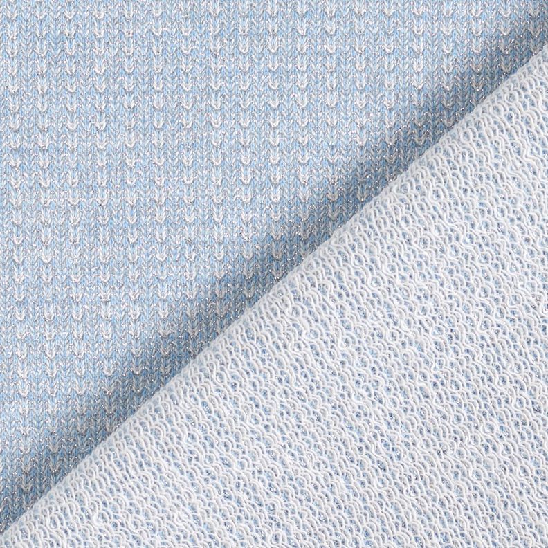 French Terry Paillettes – bleu clair,  image number 5