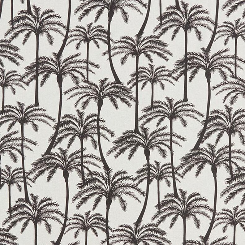 Tissu de décoration Semi-panama Palmiers – marron noir,  image number 1