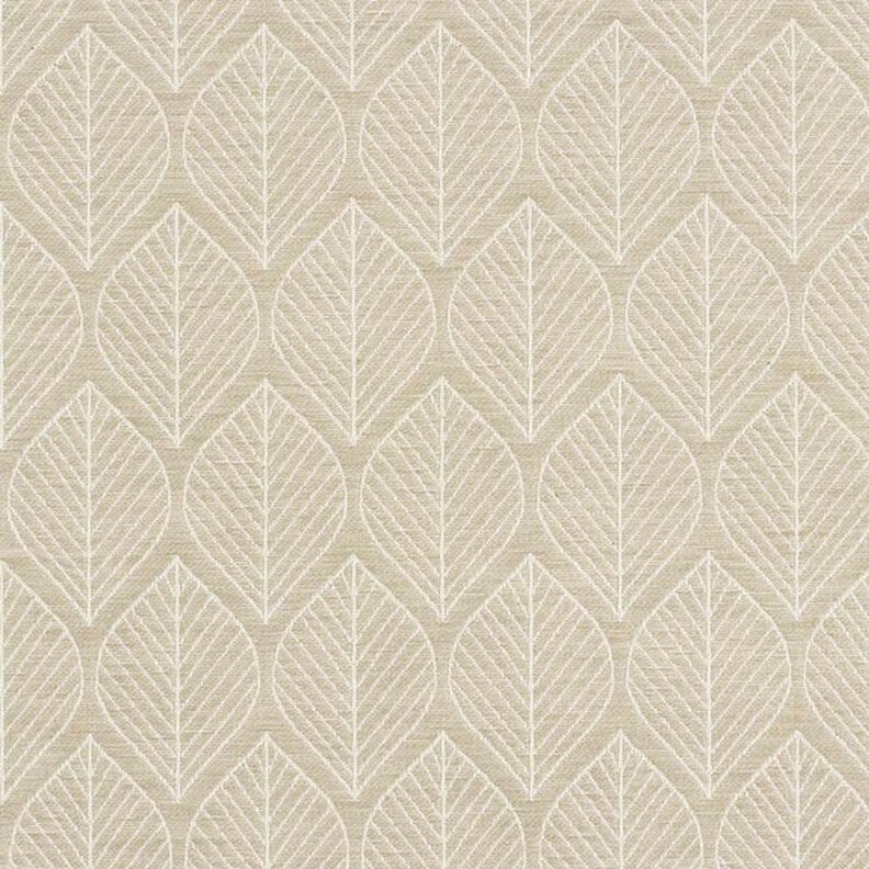 Tissu de décoration Jacquard Feuilles – beige,  image number 1