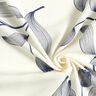 Tissu viscose Tulipes – écru/bleu nuit,  thumbnail number 3