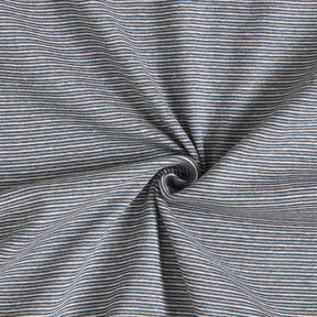 Bordures Tissu tubulaire à fines rayures – bleu océan/argent, 
