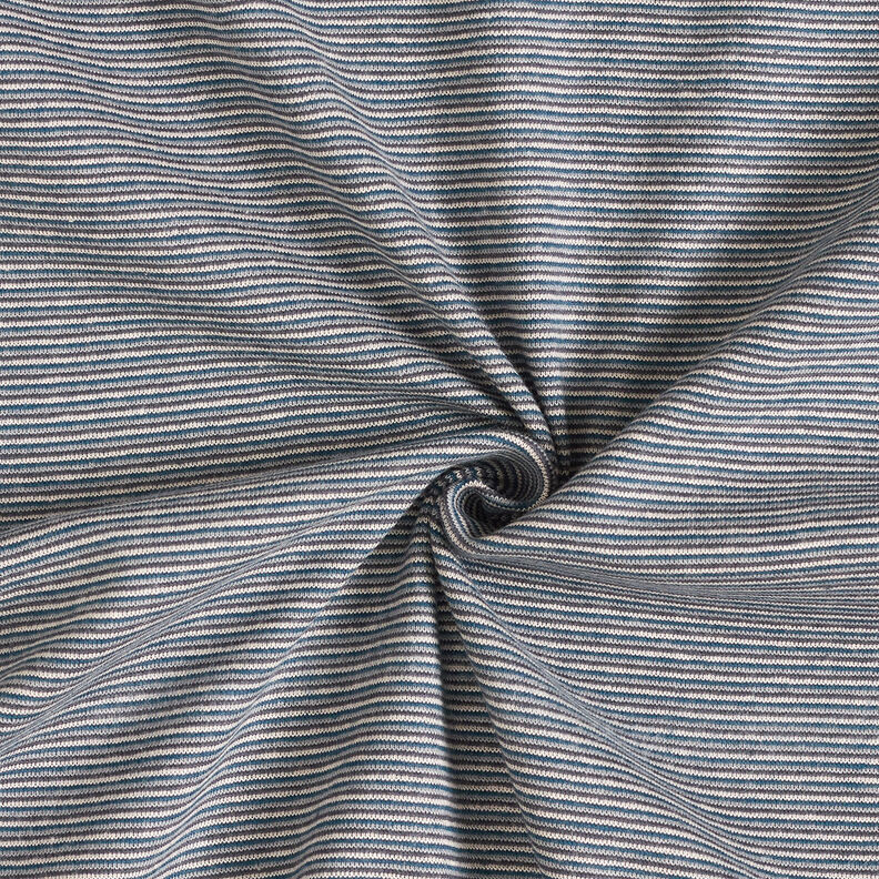 Bordures Tissu tubulaire à fines rayures – bleu océan/argent,  image number 1