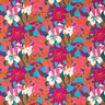 French Terry Sweat d’été Grandes fleurs – pétrole,  thumbnail number 1