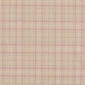 Mélange viscose Prince de Galles avec lurex – amande/raisin, 
