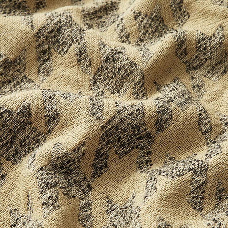 Double tissu grand pied-de-poule – beige/gris,  image number 2