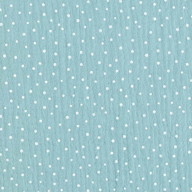 Tissu double gaze de coton Petits points – bleu pigeon,  image number 1