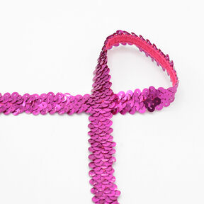 Bordure élastique paillettée [20 mm] – rose vif, 