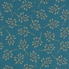 Tissu de décoration Semi-panama branches qui tombent – pétrole, 