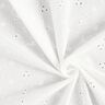Tissu de coton à broderie anglaise Fleurs avec vrilles – blanc,  thumbnail number 3
