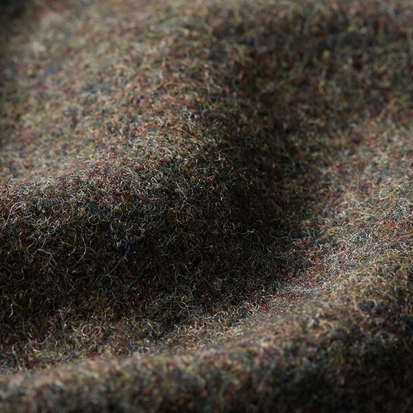 Loden de laine foulé – olive foncé,  image number 2