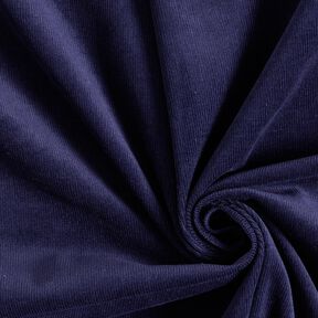 Velours à côtes fines stretch – bleu marine, 
