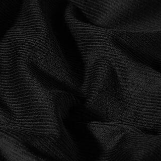 Velours de Gênes élastique, prélavé – noir, 