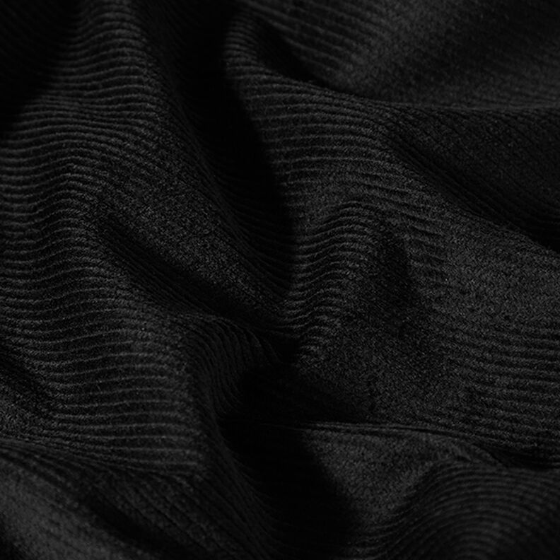 Velours de Gênes élastique, prélavé – noir,  image number 2