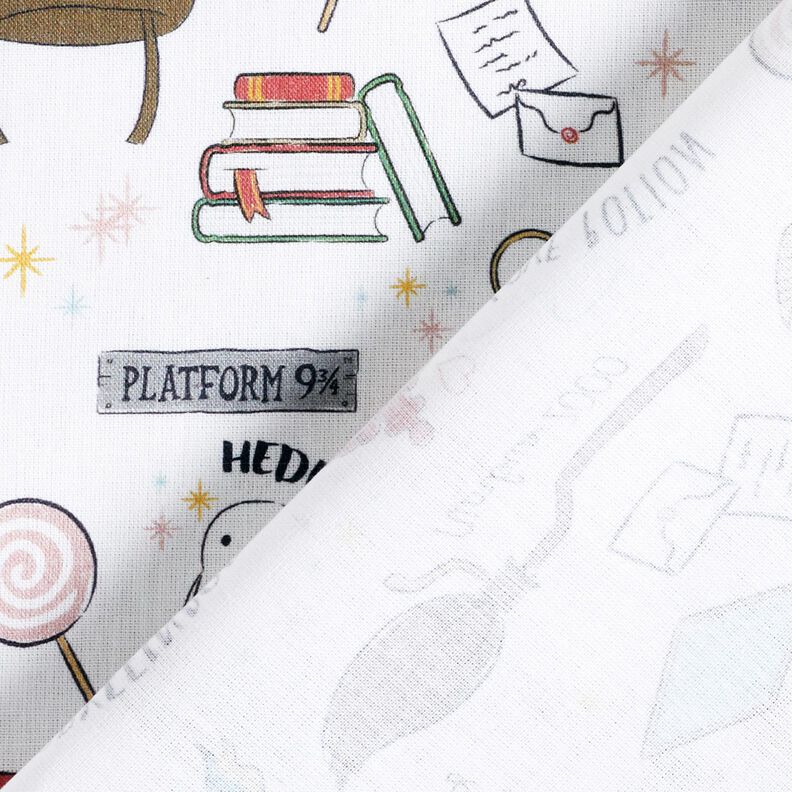 Popeline coton Joli monde de Harry Potter Tissu sous licence – blanc,  image number 4
