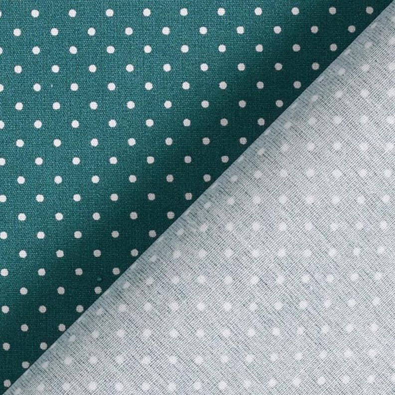 Coton enduit petits pois – pétrole légère,  image number 5