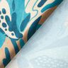 Crêpe satin fleurs de la mer – turquoise/cannelle,  thumbnail number 4