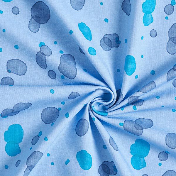 French Terry Sweat d’été Taches d'aquarelle | PETIT CITRON – bleu clair, image number 3