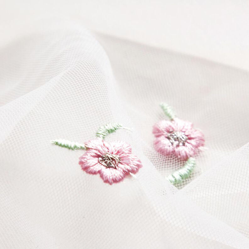 Softmesh Fleurs brodées – blanc/rosé,  image number 6