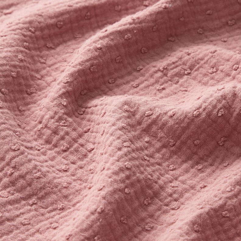 Tissu double gaze de coton dobby – mauve,  image number 2