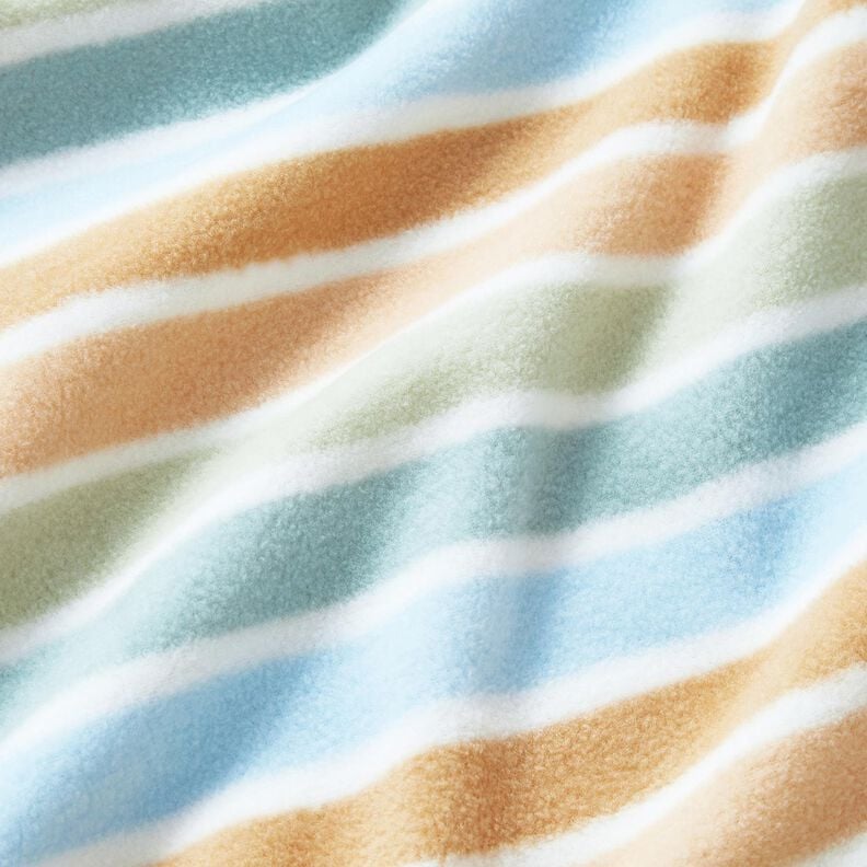 Polaire anti-boulochage rayures colorées – blanc/vert,  image number 2