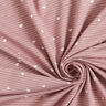 Jersey coton Cœurs et rayures – vieux rose clair,  thumbnail number 4