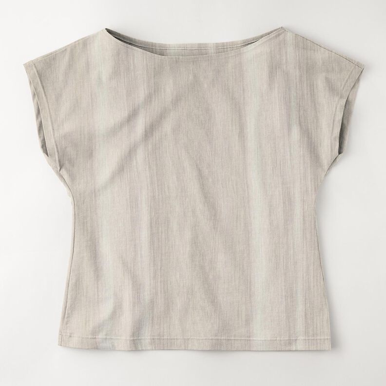 Jersey de coton Rayures délicates en dégradé – anémone, image number 5