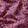 Tissu en coton Cretonne fleurs des champs – aubergine/rose,  thumbnail number 2